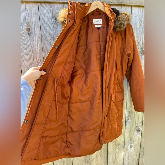 Universal Thread Burnt Orange Fur Hood Coat - Picture 7 of 7